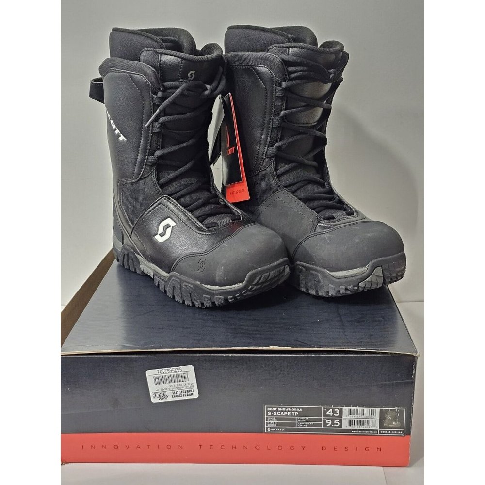 NEW Scott S-Scape Snowmobile Boots Black Sz 9.5 Porelle Tri Phase - Picture 15 of 16